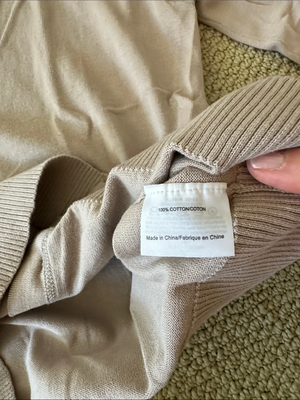 Tory Burch Dusty Taupe Button-Front V-Neck Cardigan - Picture 3 of 5